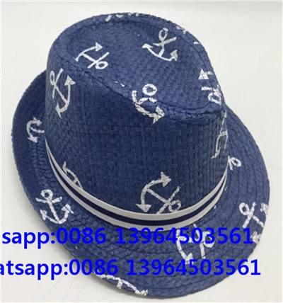 Hombo de paja de papel impreso de anclaje Fedora
