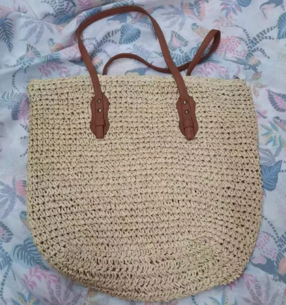 Bolsa de paja de mujeres hechas a mano
