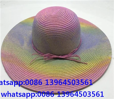 Colorido Big Brim Women Sombrero de verano