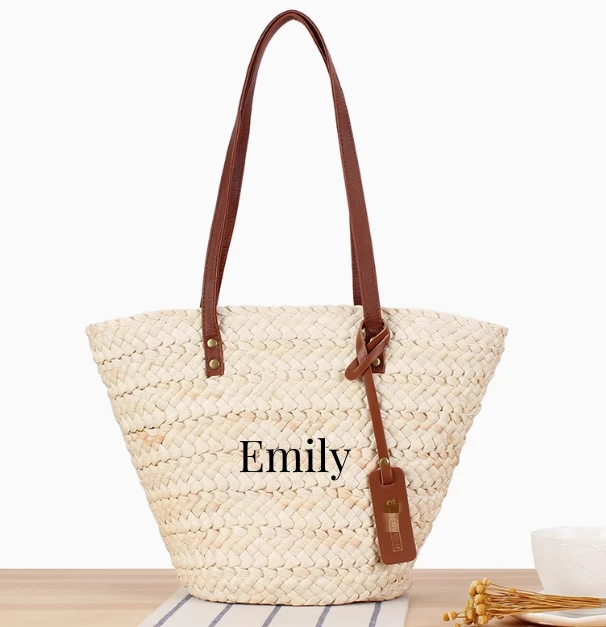 Bolsas de mujeres de cola de maíz natural para mujeres