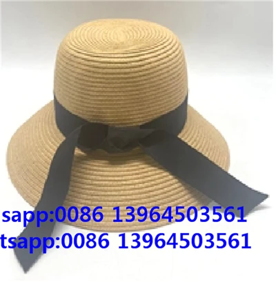 Sombrero de paja con decoración del arco Sun Sunshade Femenino