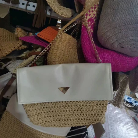 Bolso de playa de mujeres hechas a mano de gran tamaño