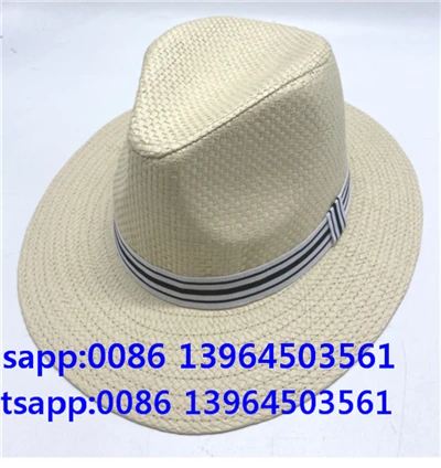 Sombrero Panamá Sombrero de Paja para Hombre Color Sólido