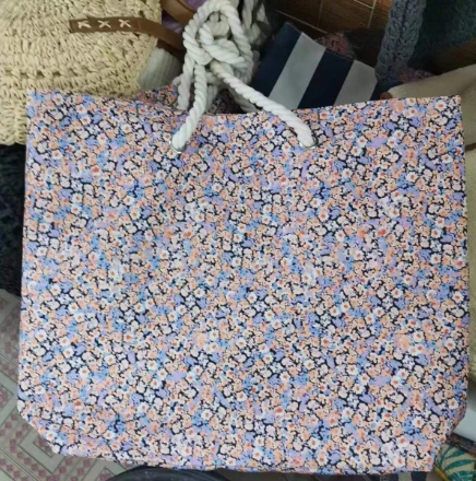 Patrón de flores Big Beach Tote Mujeres Bolsas