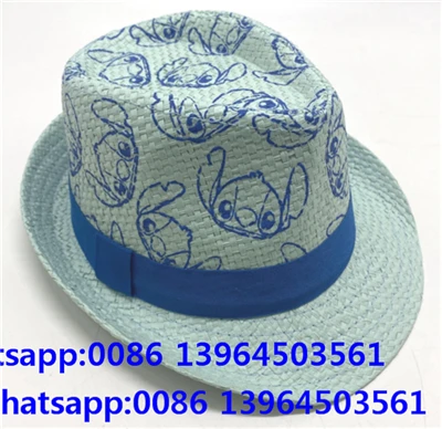 Sombrero de paja transpirable de verano para hombre de color azul