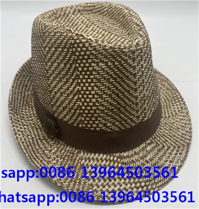 Sombrero de paja bohemio de ala corta para hombre