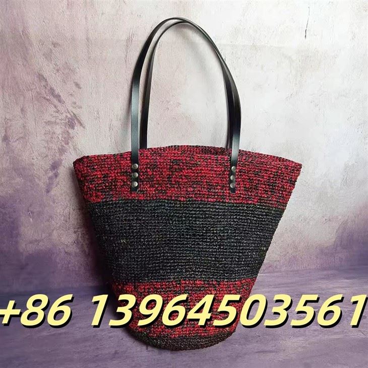 Bolsa de verano de la playa de hombro de raffia