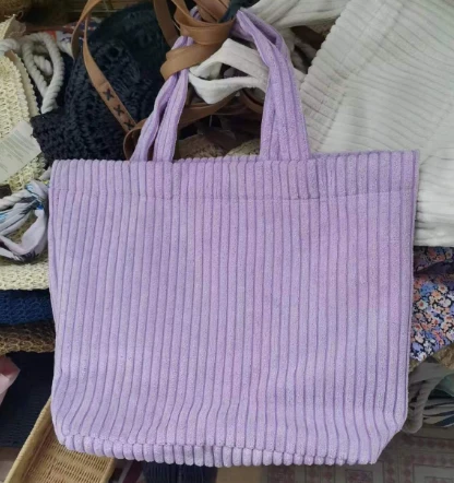 Bolso Shopping Mujer Pana Morado