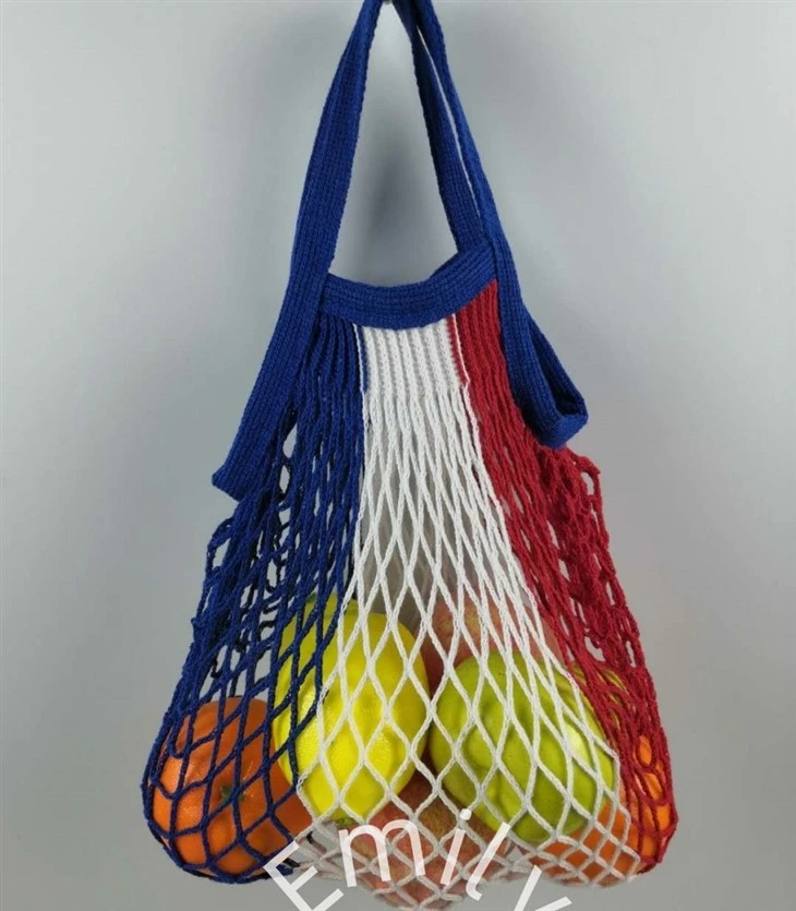 Bolsas de red de compras de malla de algodón
