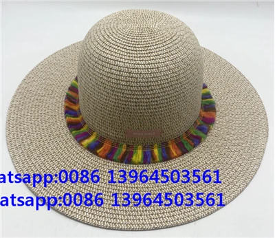 Sombrero de paja hueco hecho a mano para hombre