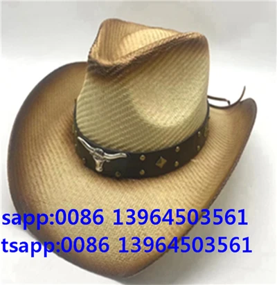 Sombrero vaquero con pliegues y mullidos