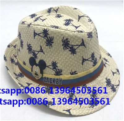 Coconut árbol de papel transpirable gorra de paja