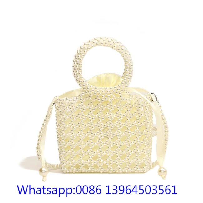 Bolso de novia con cuentas de perlas