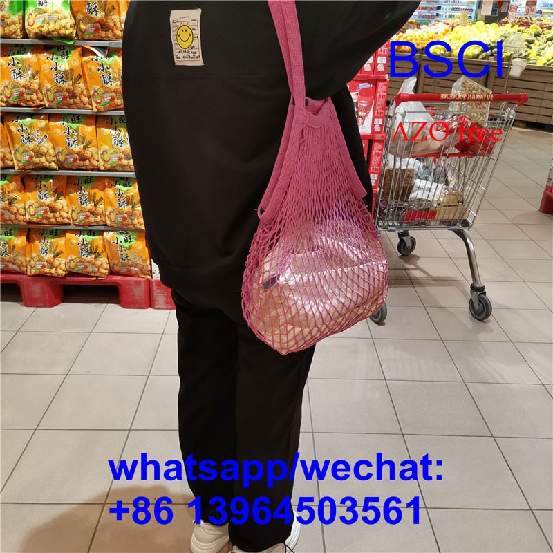 Bolsa de compras de cuerda de bolsa de tortuga de malla neta