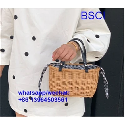 Bolsos tejidos de ratán para mujer