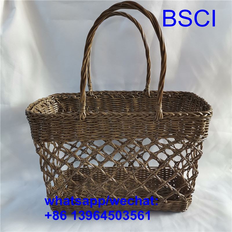 Bolsa de plástico tejida de playa