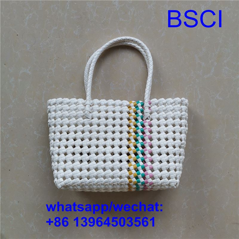 Bolsas tejidas de plástico reciclado