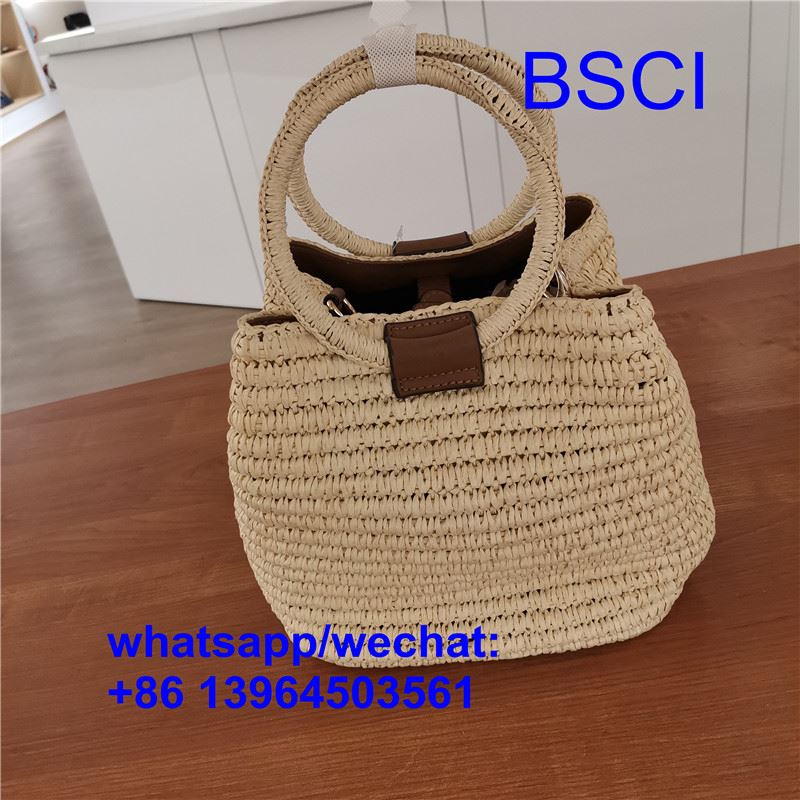 Bolsa de paja de compras para el verano