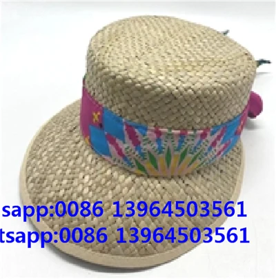 Sombrero de jardinería de paja para mujer con tejido natural