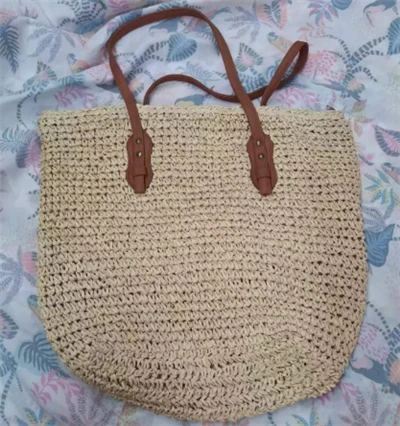Bolsa de paja de mujeres hechas a mano