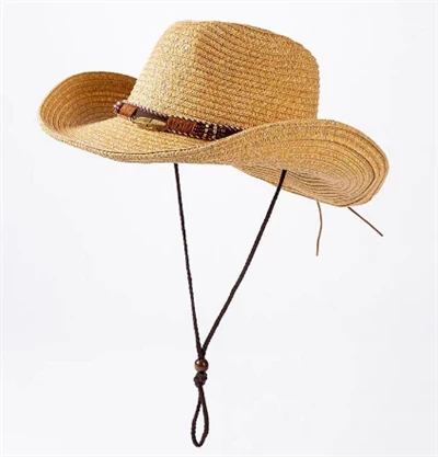 Sombrero de playa de paja de ala ancha para hombre