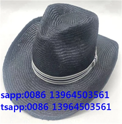 Sombrero Fedora negro para exteriores, sombrero Panamá para hombre