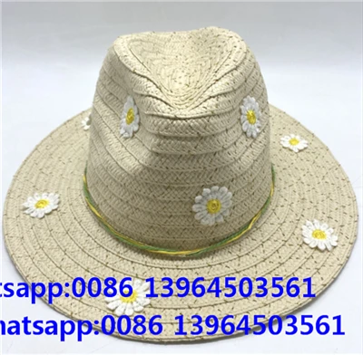 Damas Luz de paja Bowknot Sol Sombrero