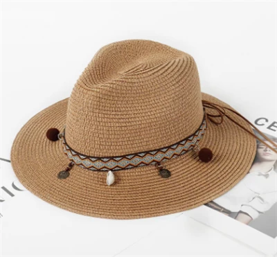 Sombrero de sol plegable clásico de papel para mujer