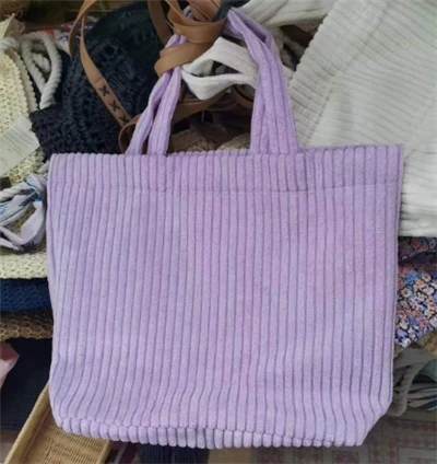 Bolso Shopping Mujer Pana Morado
