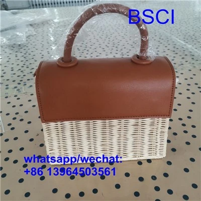 Bolso shopper tejido de paja elegante