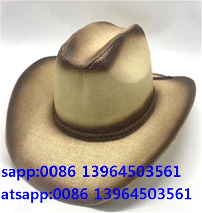 Sombrero vaquero de dos tonos en color canela de tendencia