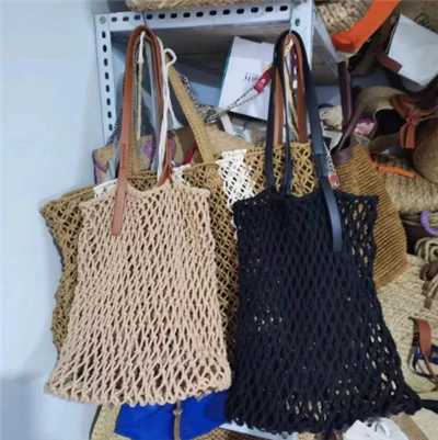 Bolsa de playa para mujeres huecas de algodón