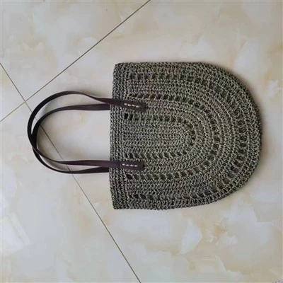 Bolso grande de mano tejido a mano de moda