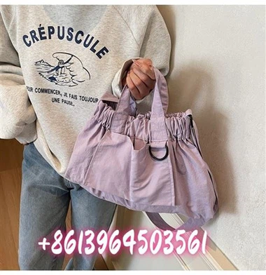 Bolsos de hombro de nylon manijas dobles