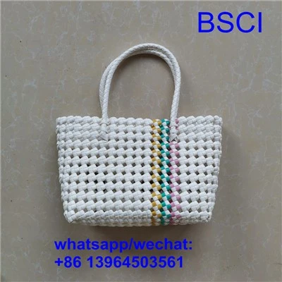 Bolsas tejidas de plástico reciclado