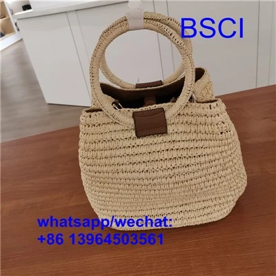 Bolsa de paja de compras para el verano